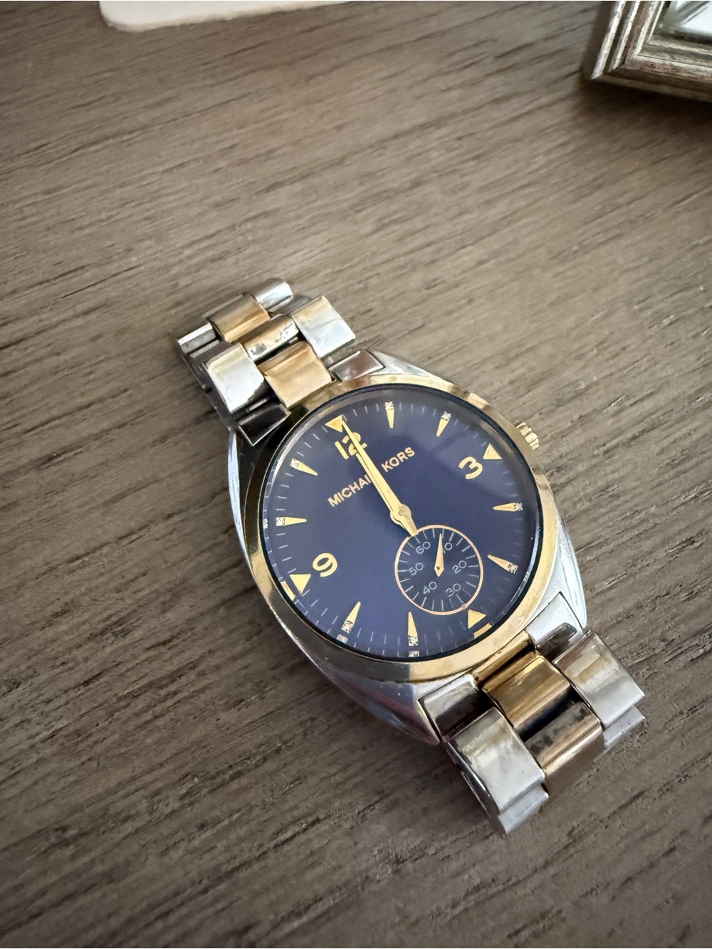 Michael Kors Two-Tone Blue Dial Watch